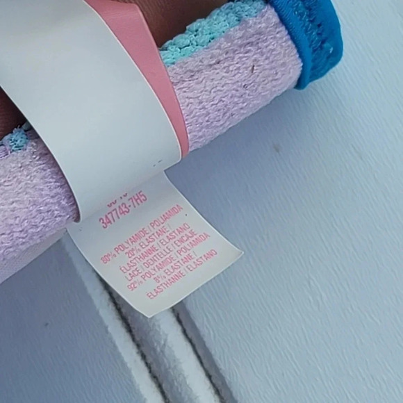 Victoria's Secret Lilac Purple Blue Lace String Bikini Swim Top Triangle 34B - Picture 8 of 12